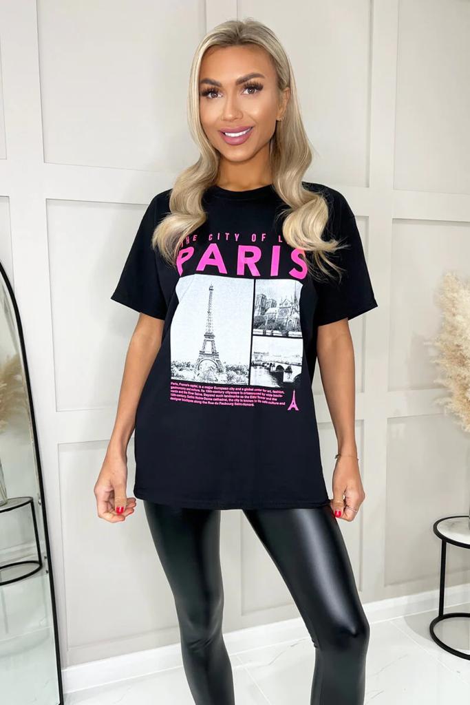 " CITY OF PARIS " Oversized T-Shirt - Dressmedolly
