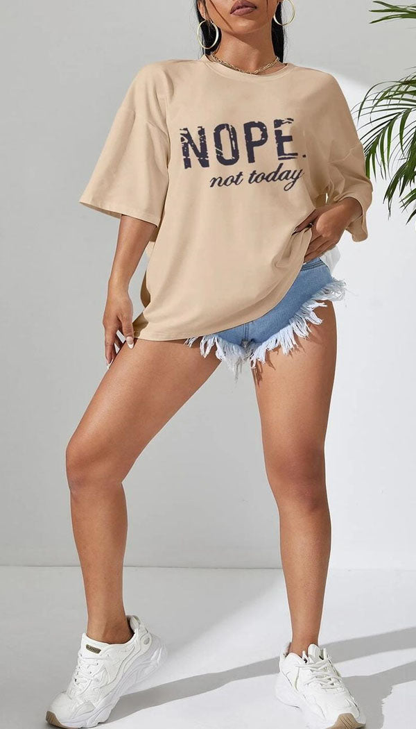 " NOPE" Oversized T-Shirt - Dressmedolly
