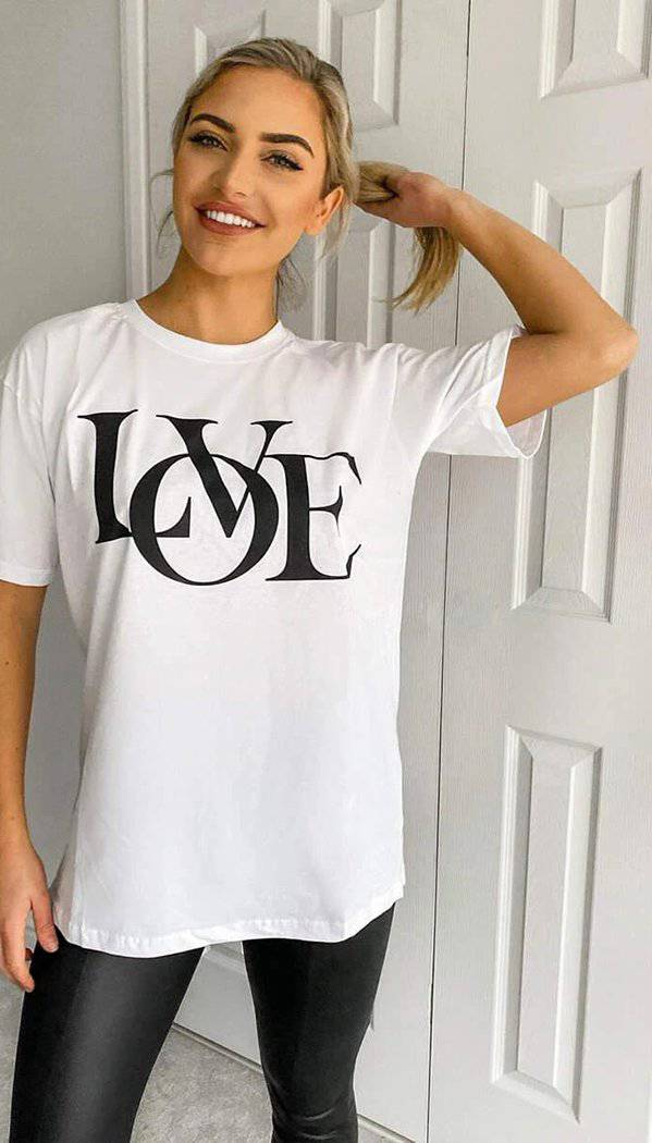 "LOVE" Short Sleeved T-shirt - Dressmedolly