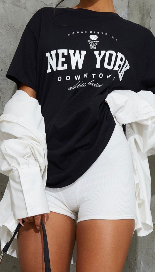 " NEW YORK DOWNTOWN " Oversized T-Shirt - Dressmedolly