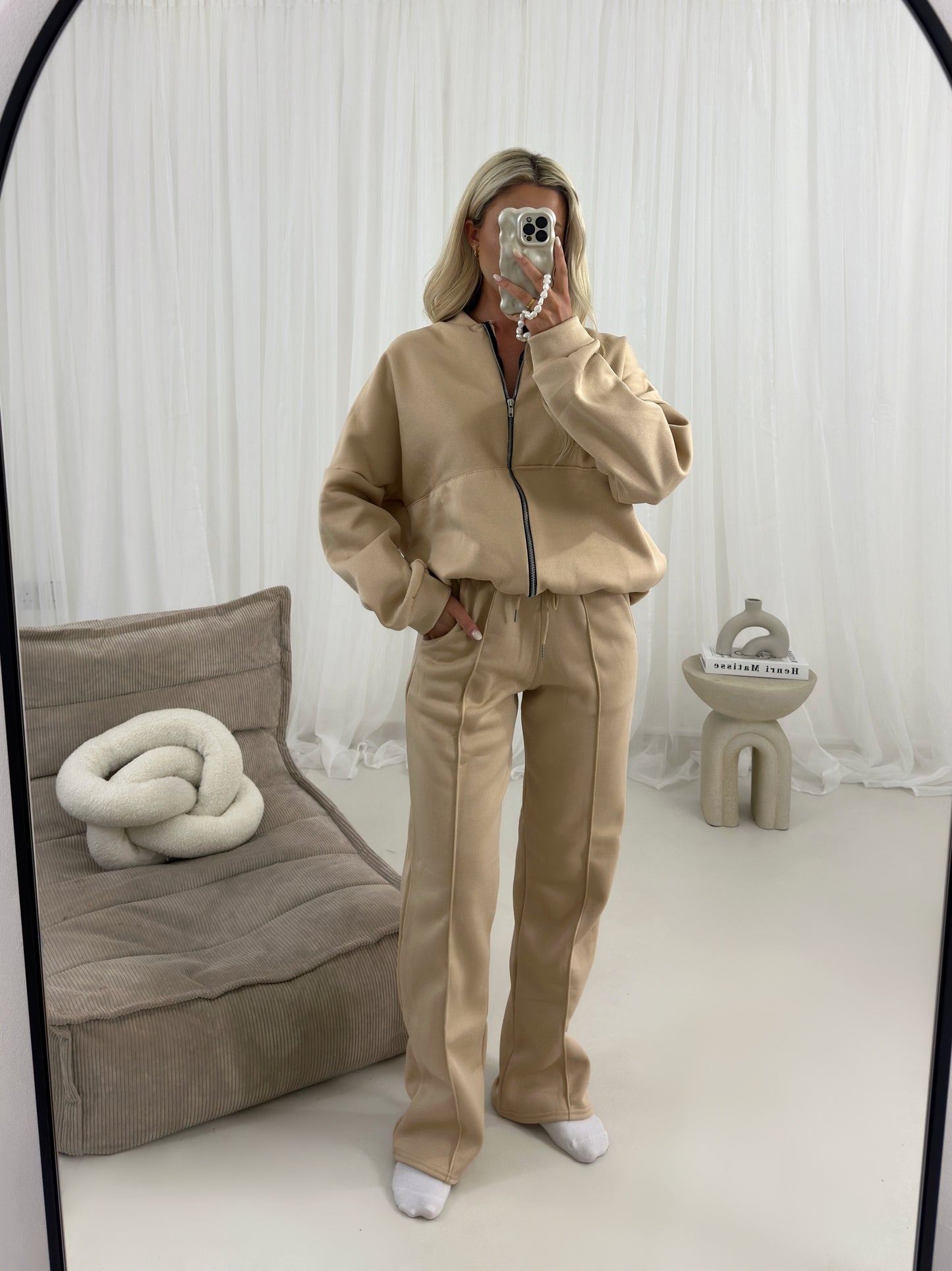 Giselle Zipped Wide Leg Tracksuit Lounge Set