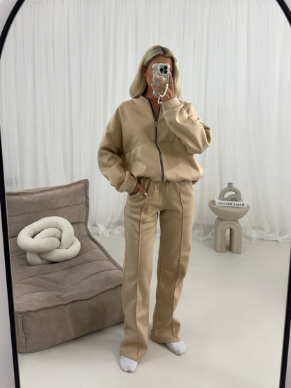 Giselle Zipped Wide Leg Tracksuit Lounge Set