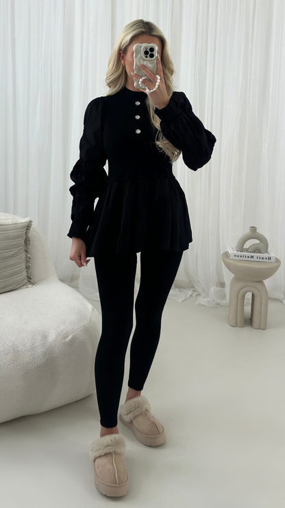 OMG Fashion Laura Cotton Hem Button Two Piece Set