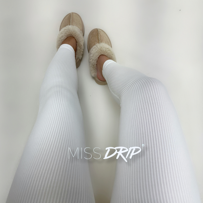 The Camilla High Waisted Thick Ribbed Leggings
