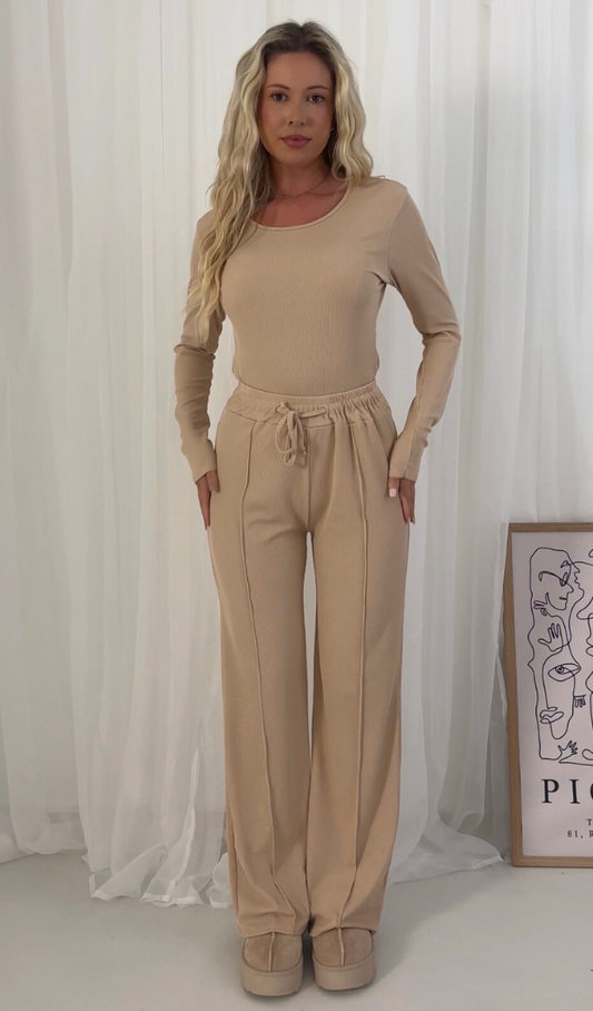Lorna Long Sleeved Bodysuit & Trouser Two Piece Set