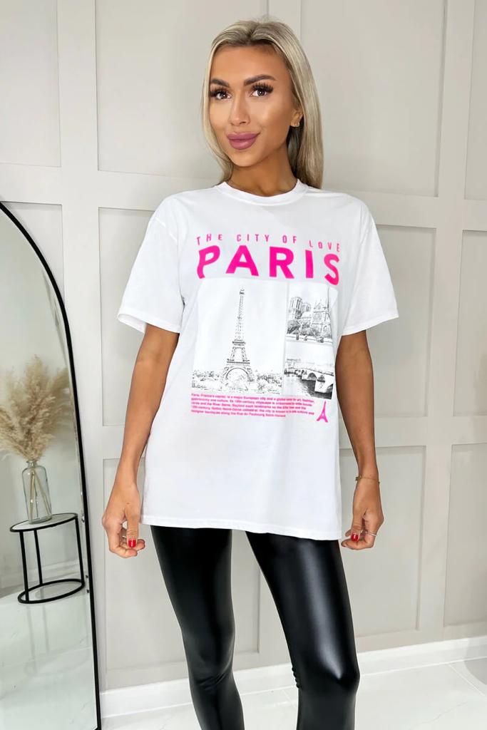 " CITY OF PARIS " Oversized T-Shirt - Dressmedolly