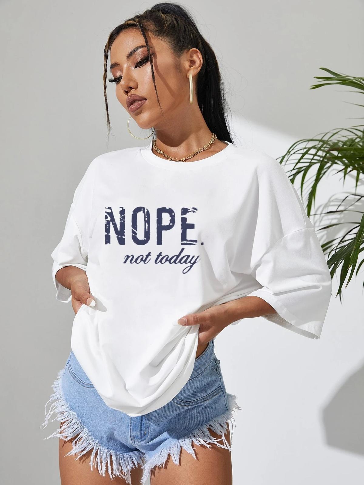 " NOPE" Oversized T-Shirt - Dressmedolly