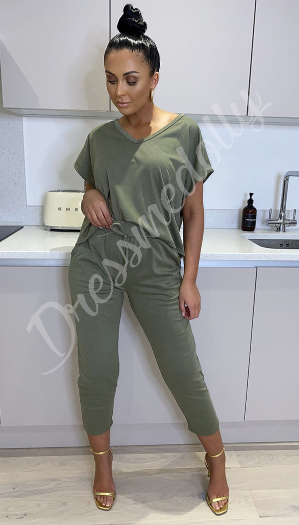 The V- Neck Short Sleeved Tracksuit - Dressmedolly