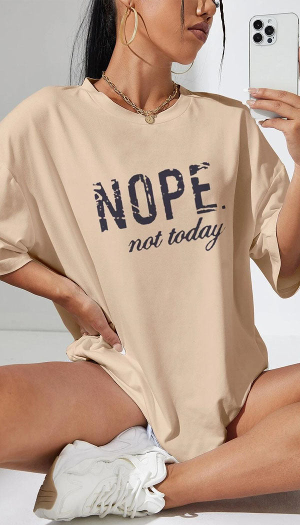 " NOPE" Oversized T-Shirt - Dressmedolly
