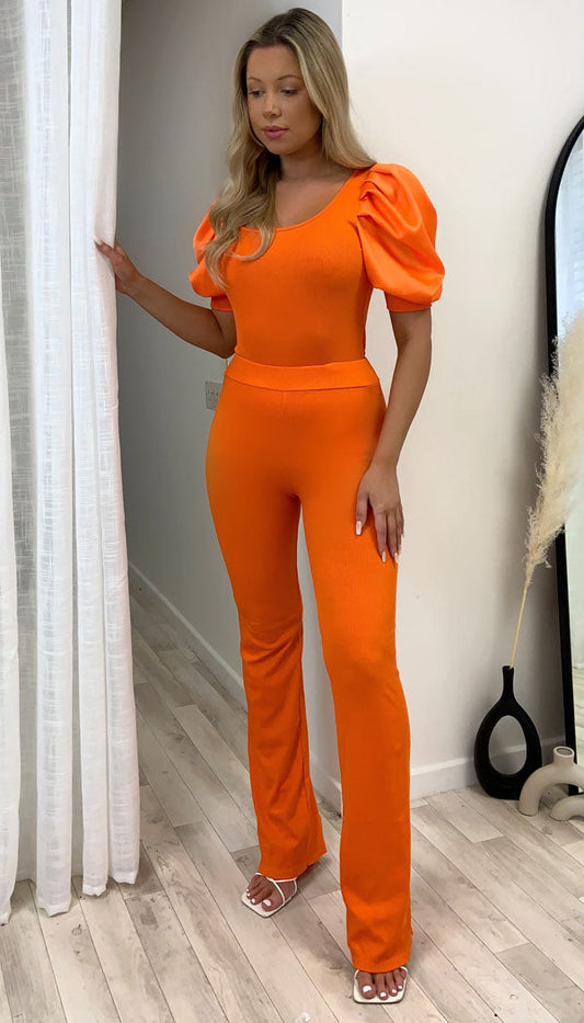 Luxe Satin Short Sleeved Two Piece Trouser Set - Dressmedolly