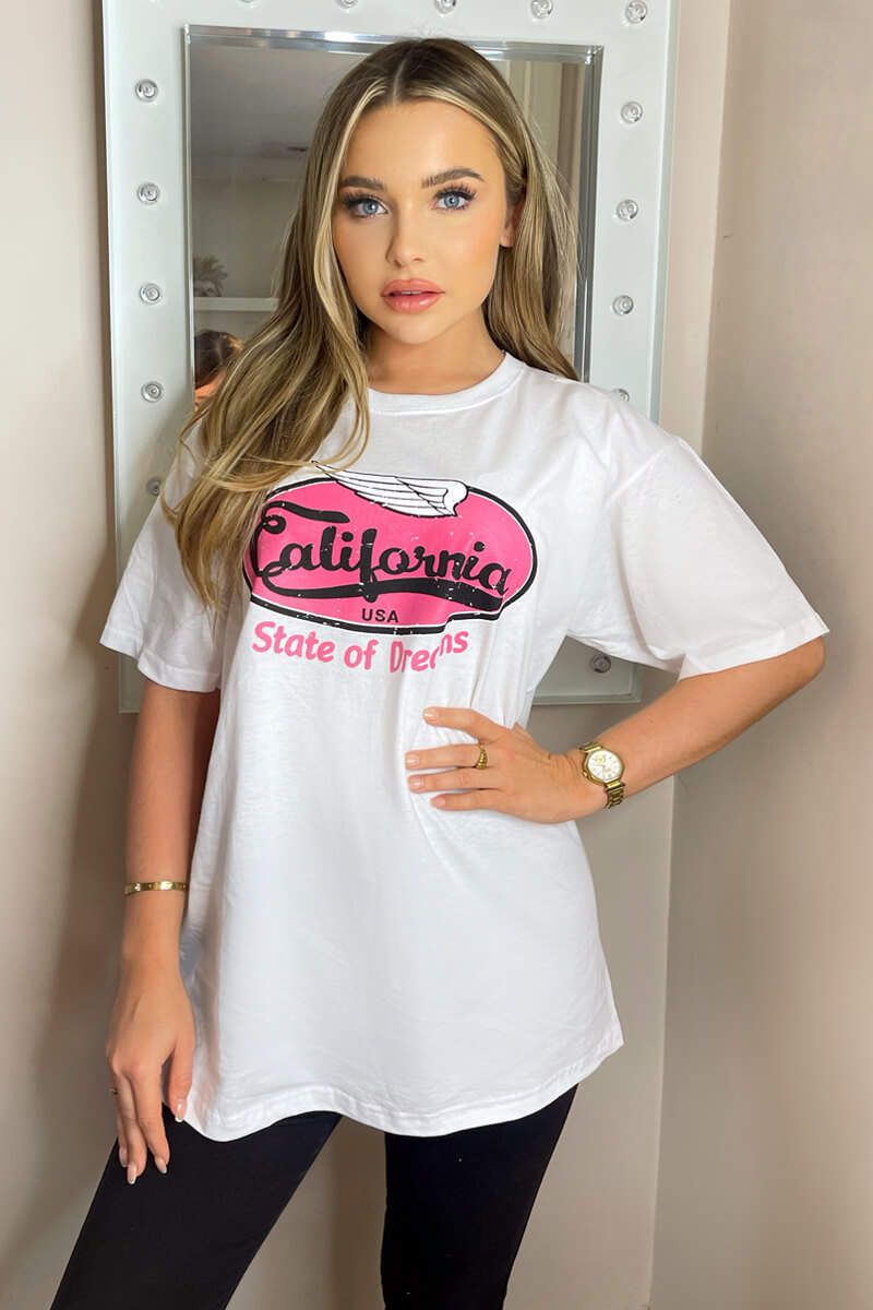 California State Of Dreams Short Sleeved T Shirt - Dressmedolly