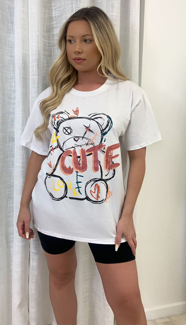 CUTE Teddy Graphic T-SHIRT - Dressmedolly