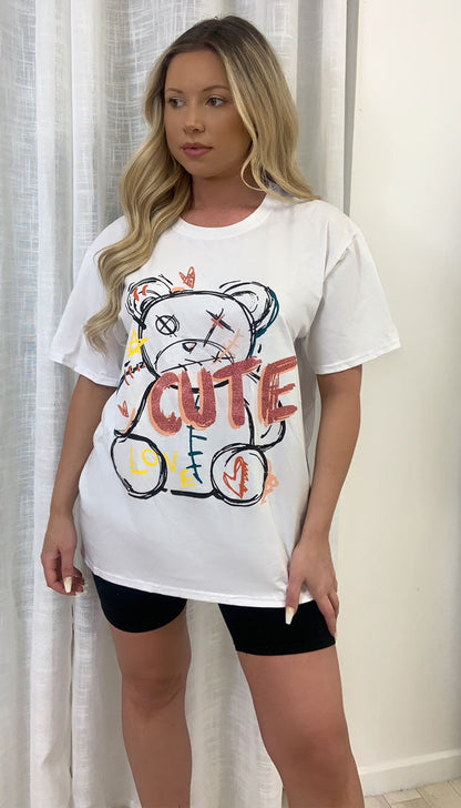 CUTE Teddy Graphic T-SHIRT - Dressmedolly
