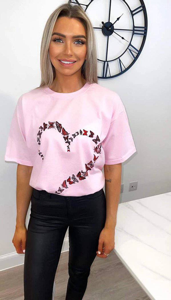 Butterfly Heart Short Sleeved T-shirt - Dressmedolly