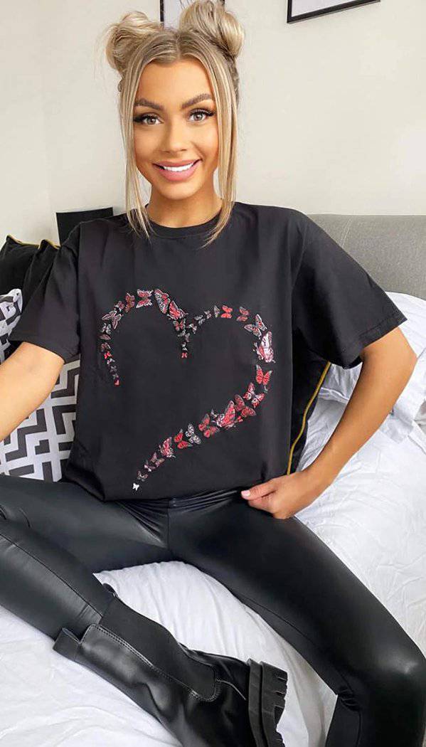 Butterfly Heart Short Sleeved T-shirt - Dressmedolly
