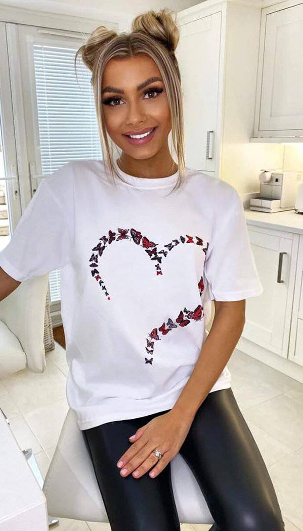 Butterfly Heart Short Sleeved T-shirt - Dressmedolly