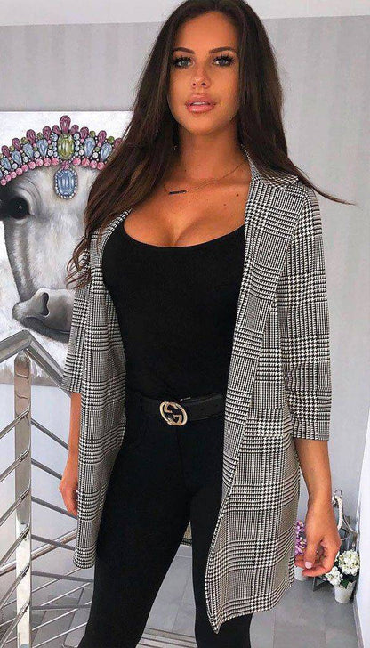 Check Duster Jacket - Dressmedolly