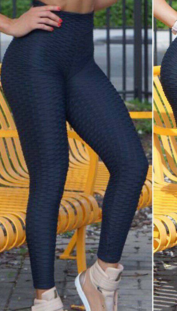 Gym Ruffle Leggings In Black - Dressmedolly