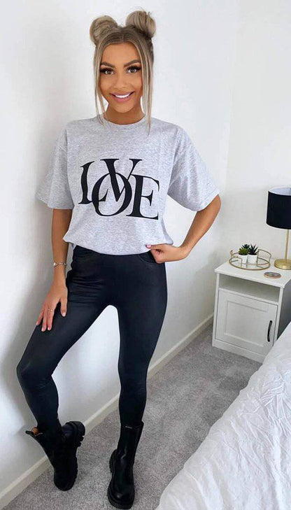 "LOVE" Short Sleeved T-shirt - Dressmedolly