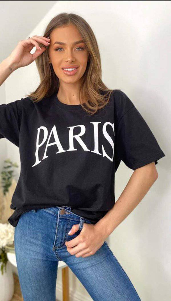 "Paris" Short Sleeved Jersey T-Shirt - Dressmedolly
