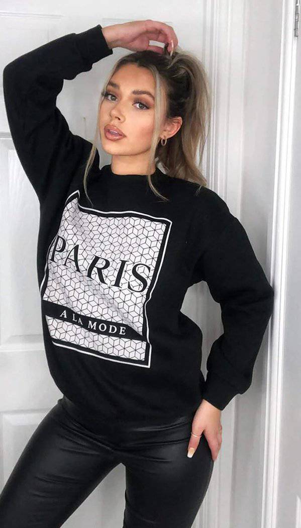 Sweatshirt - "Paris A La Mode" - Dressmedolly