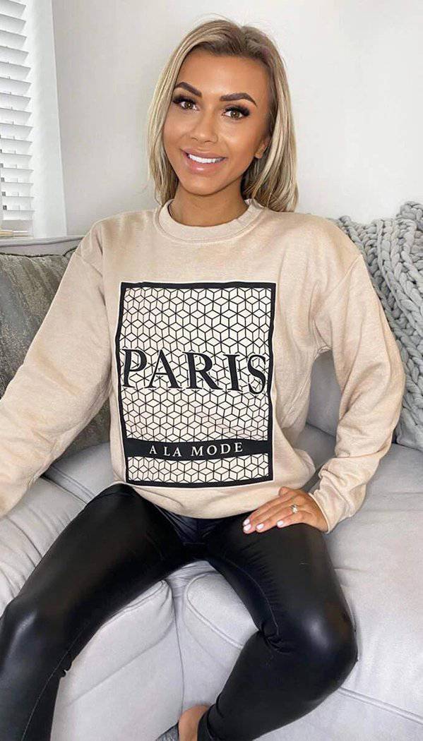 Sweatshirt - "Paris A La Mode" - Dressmedolly