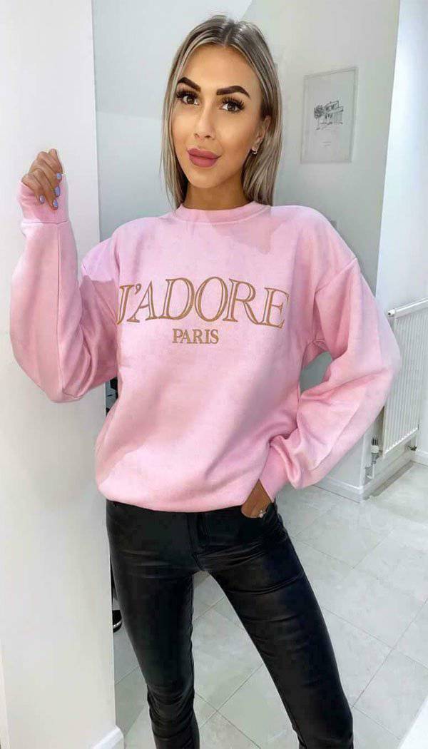 The "Jadore" Sweater Sweatshirt - Dressmedolly