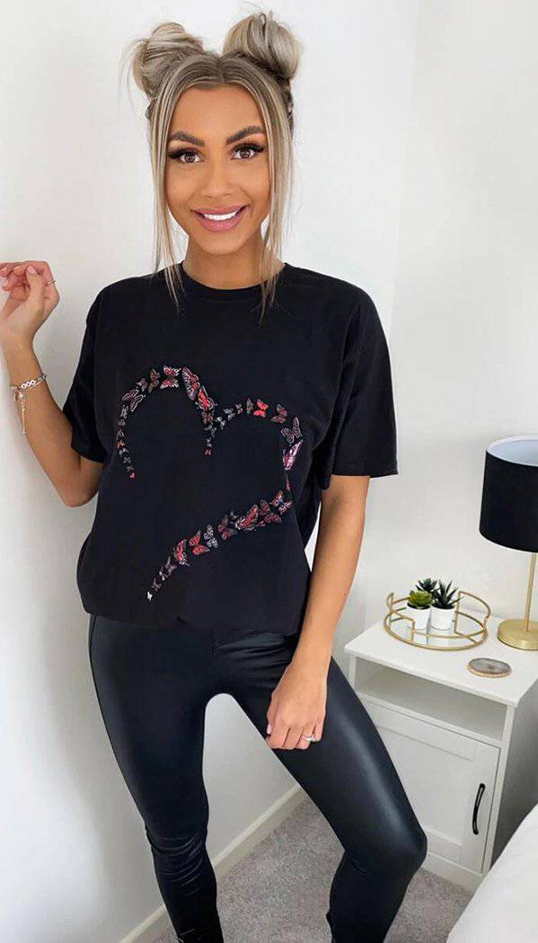 Butterfly Heart Short Sleeved T-shirt - Dressmedolly