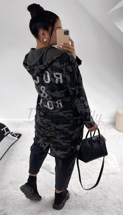 "ROCK AND ROLL" Oversized Hoodie - Dressmedolly