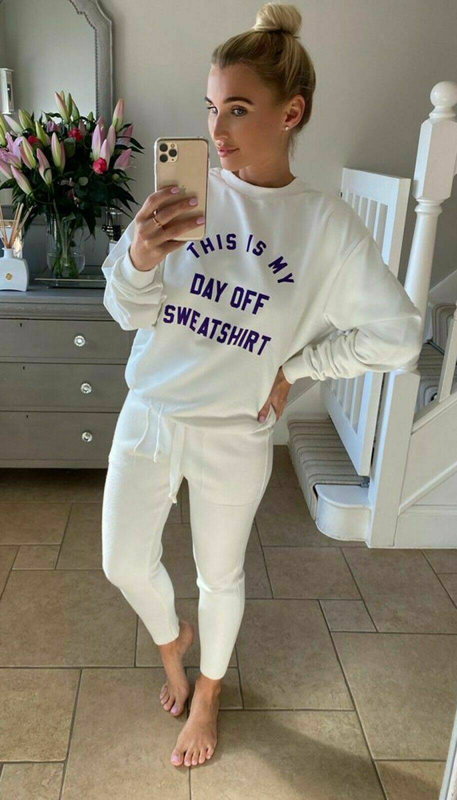 "THIS IS MY DAY OFF SWEATER" Slogan Sweatshirt - Dressmedolly