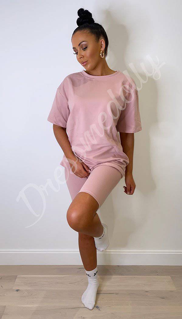 Quality Cycling Shorts and T-shirt Two Piece Set - Dressmedolly
