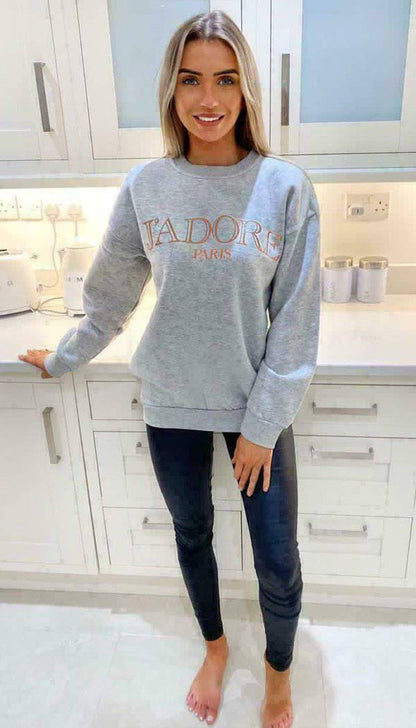 The "Jadore" Sweater Sweatshirt - Dressmedolly