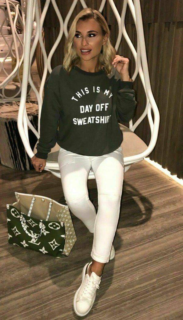 "THIS IS MY DAY OFF SWEATER" Slogan Sweatshirt - Dressmedolly