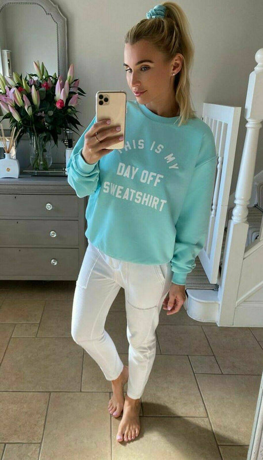 "THIS IS MY DAY OFF SWEATER" Slogan Sweatshirt - Dressmedolly