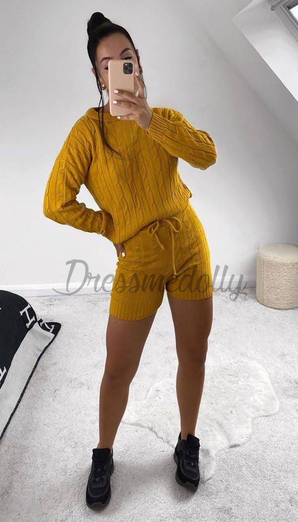 Cable Knit Short Two Piece - Dressmedolly