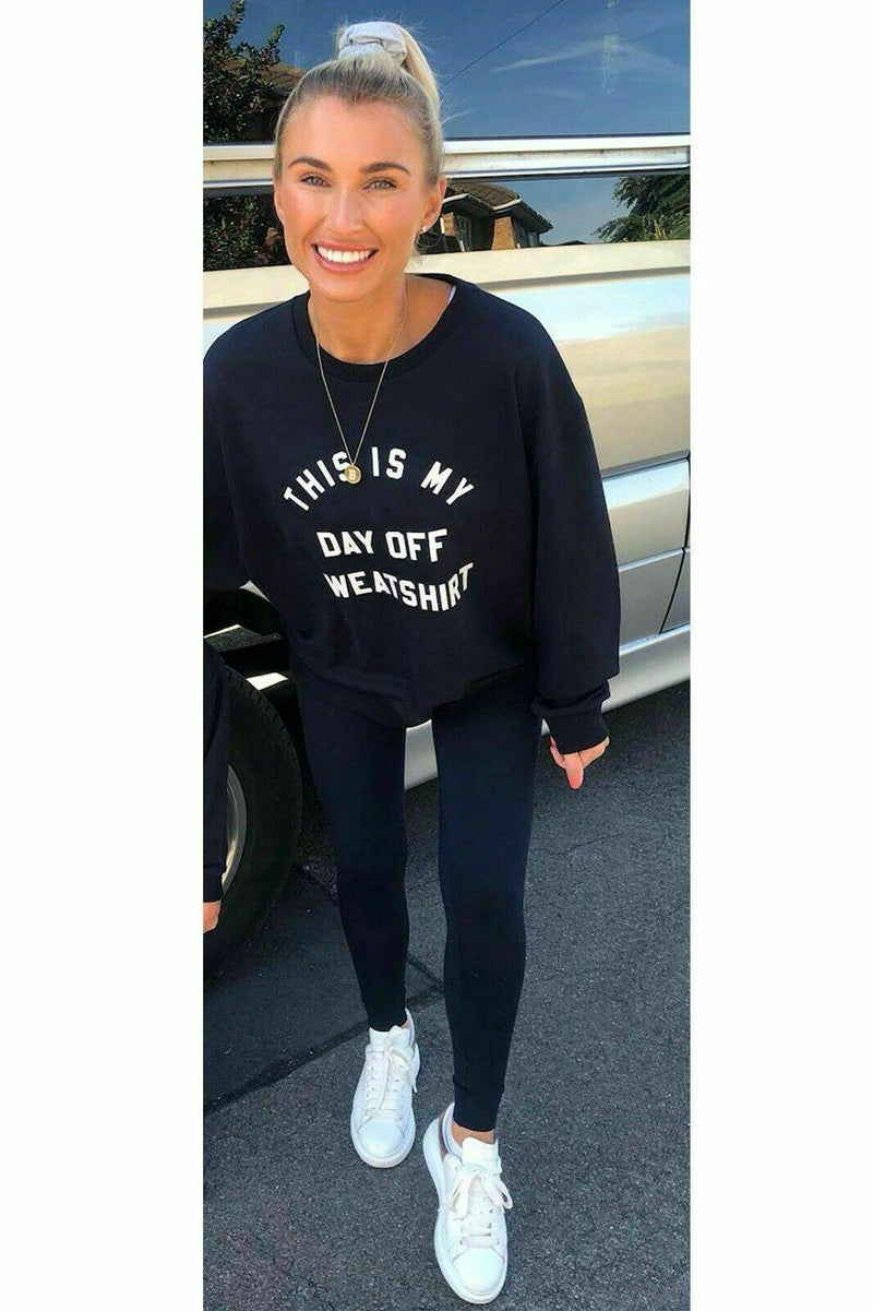 "THIS IS MY DAY OFF SWEATER" Slogan Sweatshirt - Dressmedolly