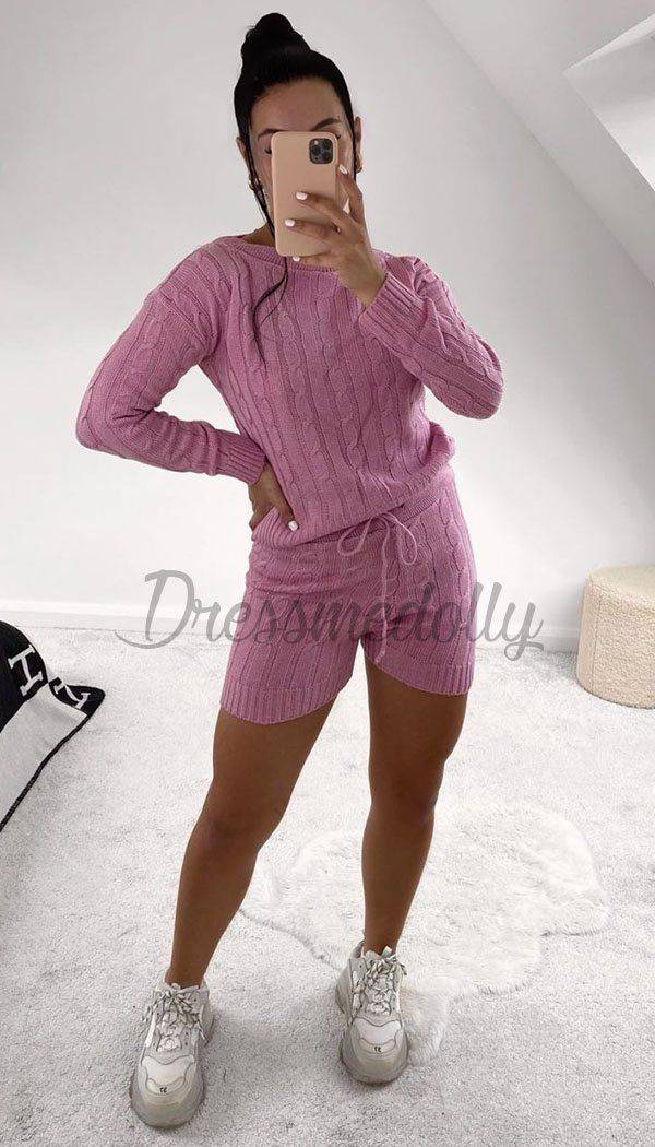 Cable Knit Short Two Piece - Dressmedolly