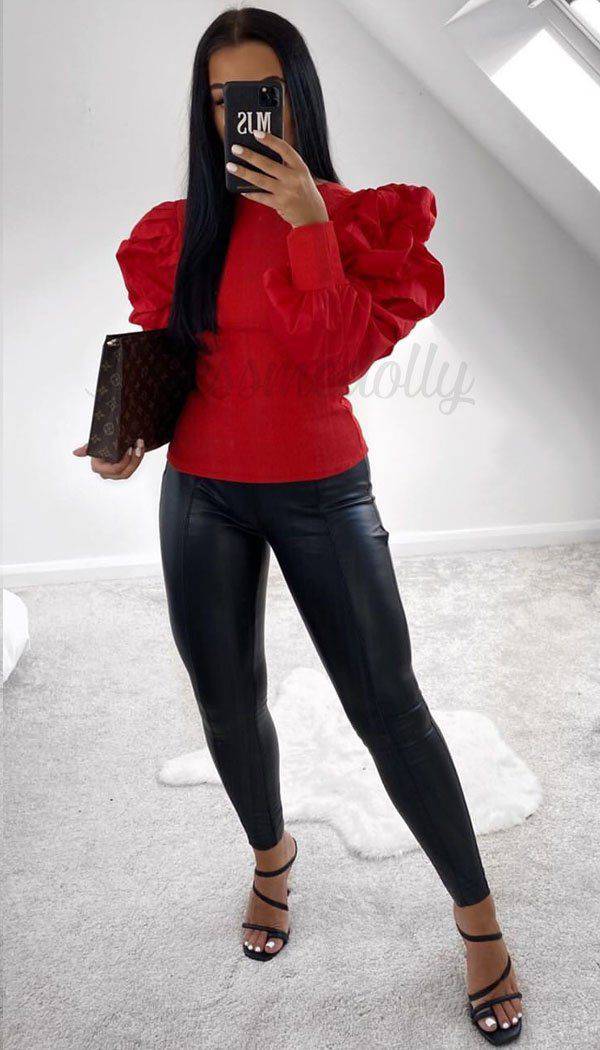 Long Sleeved Balloon Ruche Top - Dressmedolly
