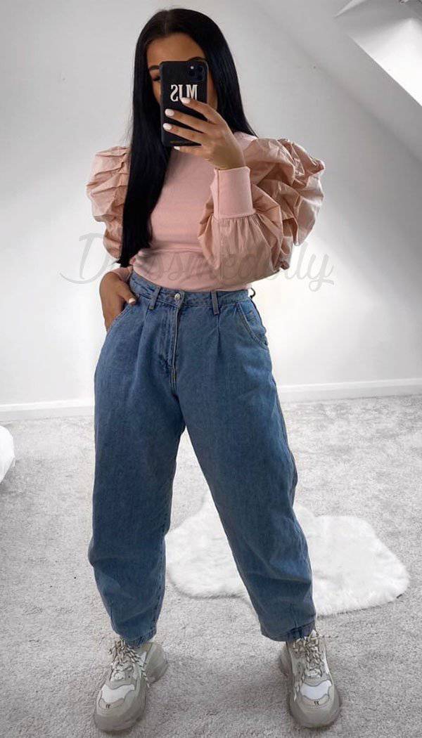 Long Sleeved Balloon Ruche Top - Dressmedolly