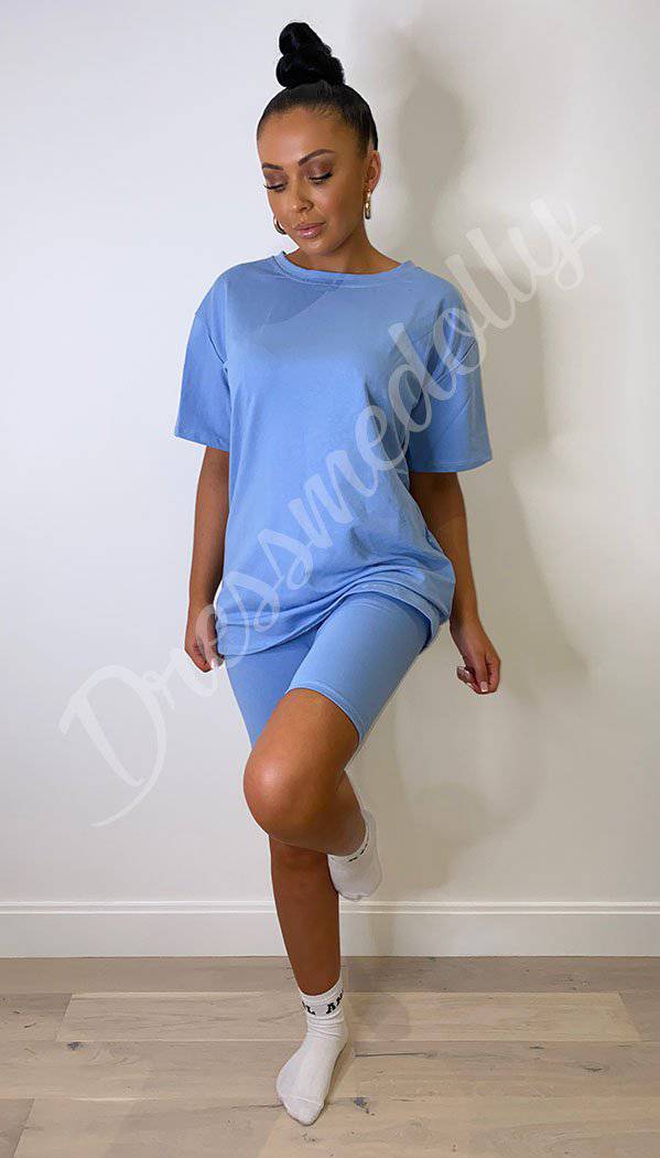 Quality Cycling Shorts and T-shirt Two Piece Set - Dressmedolly