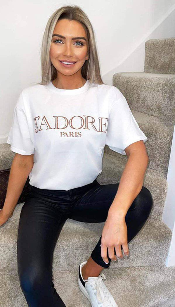 "J'Adore Paris" Short Sleeved T-shirt - Dressmedolly