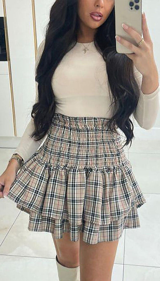 High Waisted RARA  Ruffle Mini Skirt - Dressmedolly